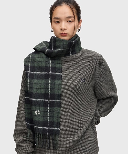 【セール】Lambswool Tartan Scarf（マフラー）｜FRED PERRY（フレッドペリー）