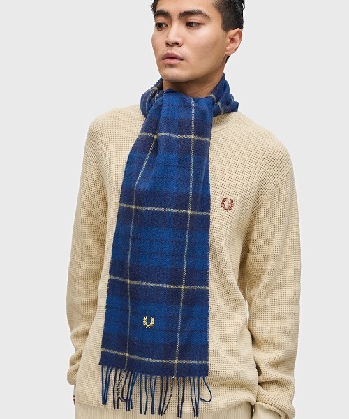 【セール】Lambswool Tartan Scarf（マフラー）｜FRED PERRY（フレッドペリー）