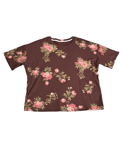 花柄 半袖総柄 五分袖 カットソー（Tシャツ/カットソー）｜MARAI