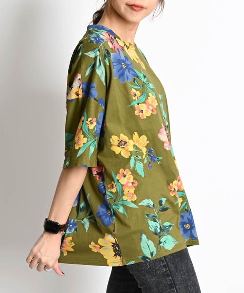 新品タグ付き、MSGM　花柄シャツ MSGMの花柄シャツとオレンジブラウス新品未使用品 MSGM エムエスジイエム