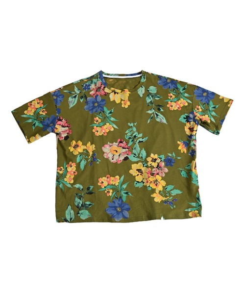 花柄 半袖総柄 五分袖 カットソー（Tシャツ/カットソー）｜MARAI