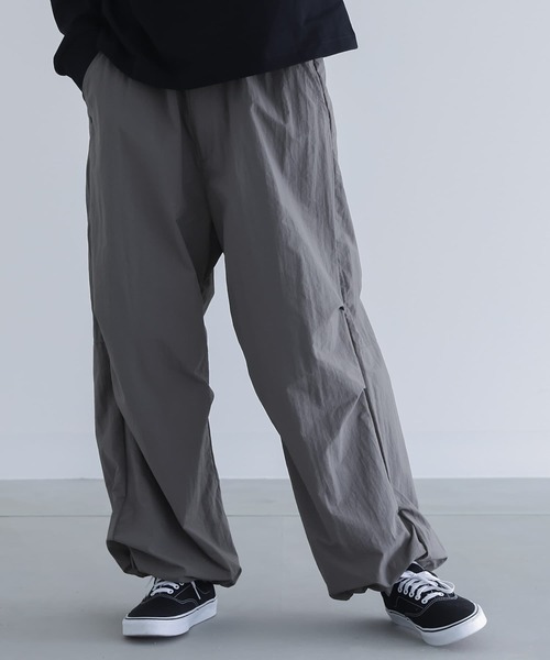 n'OrLABEL（ノアールレーベル）の「『ワイドトラックパンツ』（カーゴパンツ・メンズ・グレー/ブラック・M/L）」の22枚目の写真