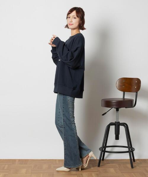 SOMETHING（サムシング）の「SOMETHING(サムシング)【レディース】「LISA」切り替えフレアパンツ（デニムパンツ・レディース・ダークインディゴブルー・25inch/26inch/27inch/28inch）」の21枚目の写真