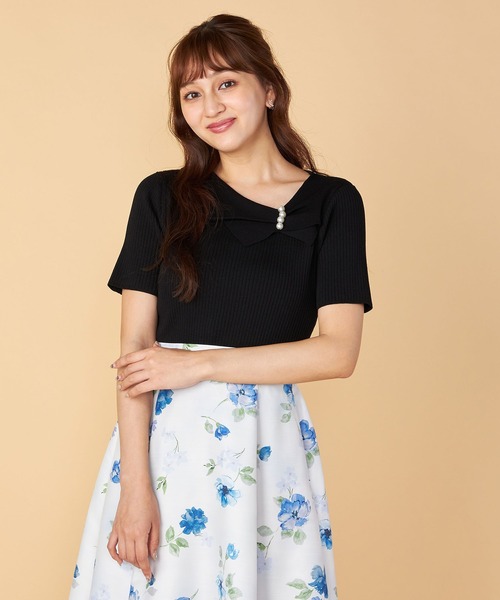 LAISSE PASSE（レッセパッセ）の「水彩フラワープリントスカート