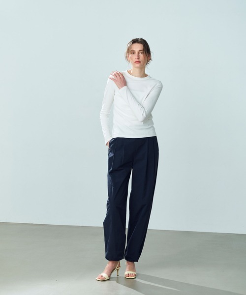 N.O.R.C（ノーク）の「マルチファンクションボトルネックトップス（Tシャツ/カットソー・レディース・オフホワイト/ブラック/チャコール・フリー）」の9枚目の写真