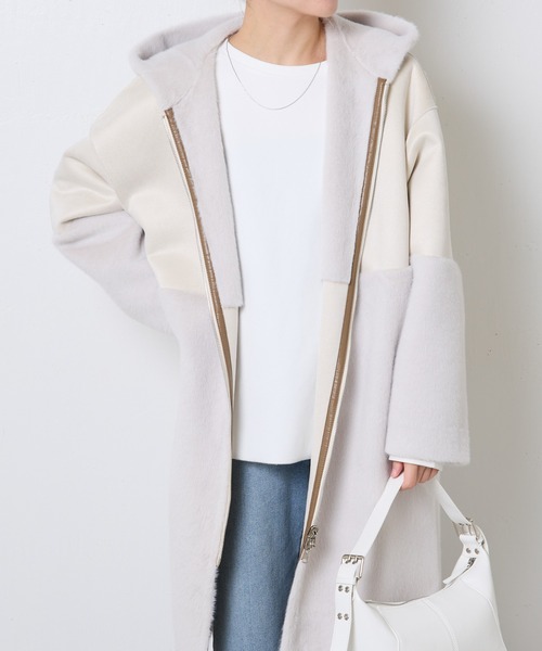 COLLAGE GALLARDAGALANTE（コラージュガリャルダガランテ）の「リバーシブルファーコート（その他アウター・レディース・ブラウン/アイボリー・FREE）」の4枚目の写真