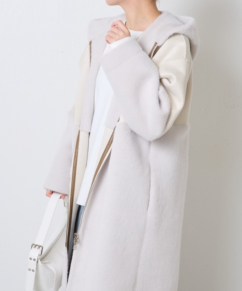 COLLAGE GALLARDAGALANTE（コラージュガリャルダガランテ）の「リバーシブルファーコート（その他アウター・レディース・ブラウン/アイボリー・FREE）」の5枚目の写真