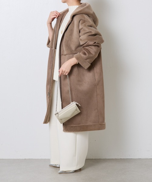 COLLAGE GALLARDAGALANTE（コラージュガリャルダガランテ）の「リバーシブルファーコート（その他アウター・レディース・ブラウン/アイボリー・FREE）」の17枚目の写真