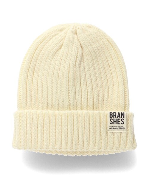 BRANSHES（ブランシェス）の「シンプルニット帽（ニットキャップ/ビーニー・キッズ・杢グレー/ブラック/レッド/ブルー/キナリ・S/M/L）」の2枚目の写真