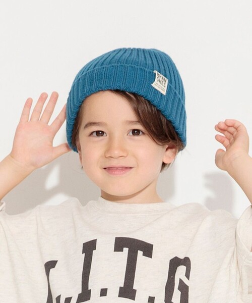 BRANSHES（ブランシェス）の「シンプルニット帽（ニットキャップ/ビーニー・キッズ・杢グレー/ブラック/レッド/ブルー/キナリ・S/M/L）」の10枚目の写真