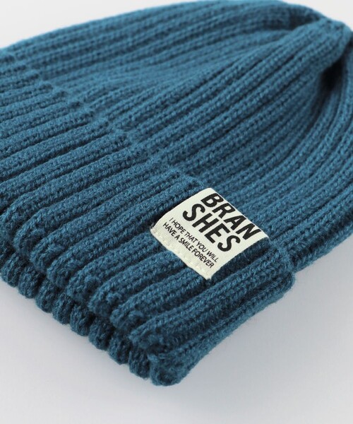 BRANSHES（ブランシェス）の「シンプルニット帽（ニットキャップ/ビーニー・キッズ・杢グレー/ブラック/レッド/ブルー/キナリ・S/M/L）」の12枚目の写真