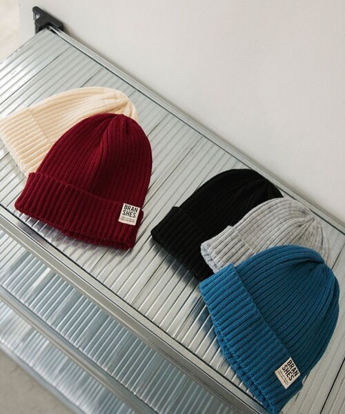 BRANSHES（ブランシェス）の「シンプルニット帽（ニットキャップ/ビーニー・キッズ・杢グレー/ブラック/レッド/ブルー/キナリ・S/M/L）」の13枚目の写真