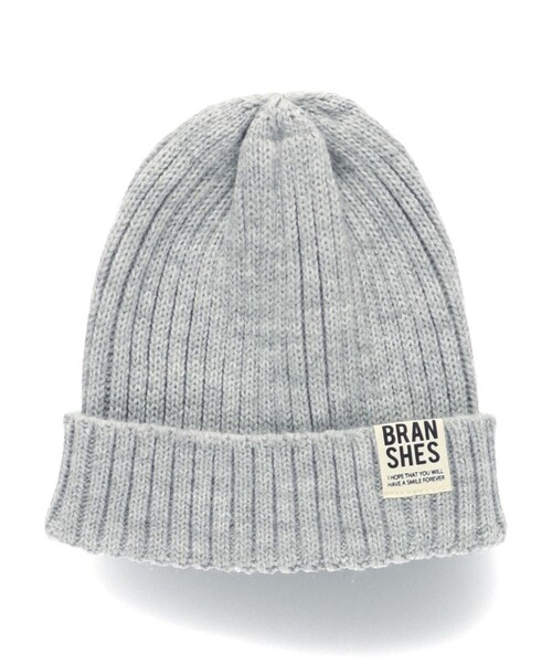 BRANSHES（ブランシェス）の「シンプルニット帽（ニットキャップ/ビーニー・キッズ・杢グレー/ブラック/レッド/ブルー/キナリ・S/M/L）」の20枚目の写真