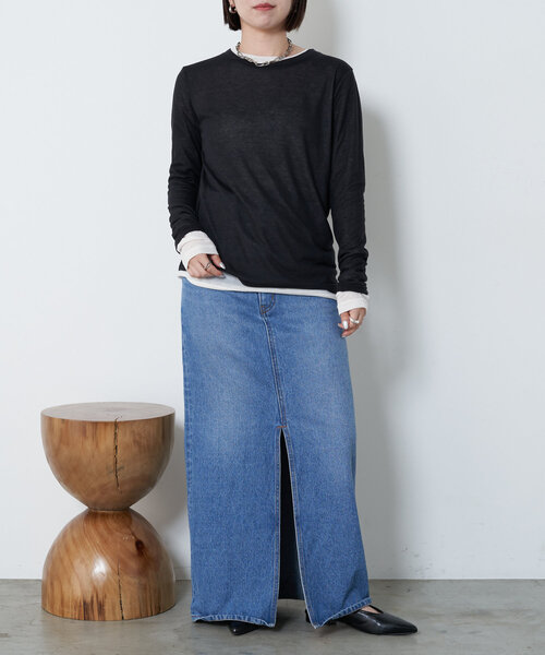 Tシャツ2枚とジーンズセット ぴらこカラー登場】2セットシアーロンT（Tシャツ/カットソー