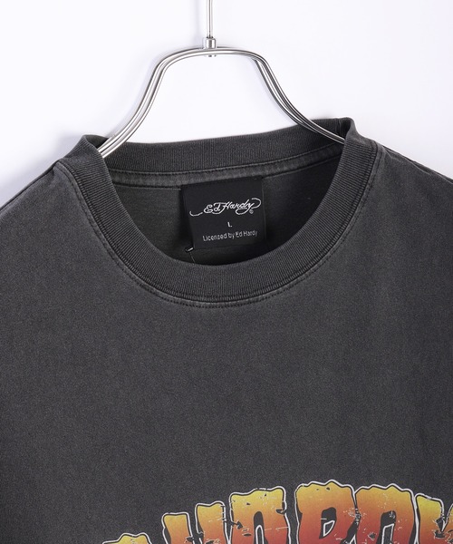 Ed Hardy(エドハーディー)の「EdHardy ピグメント加工 ロンTEE ラビット×ダイス(Tシャツ/カットソー・メンズ・チャコール/ブラック・M/L)」の11枚目の写真