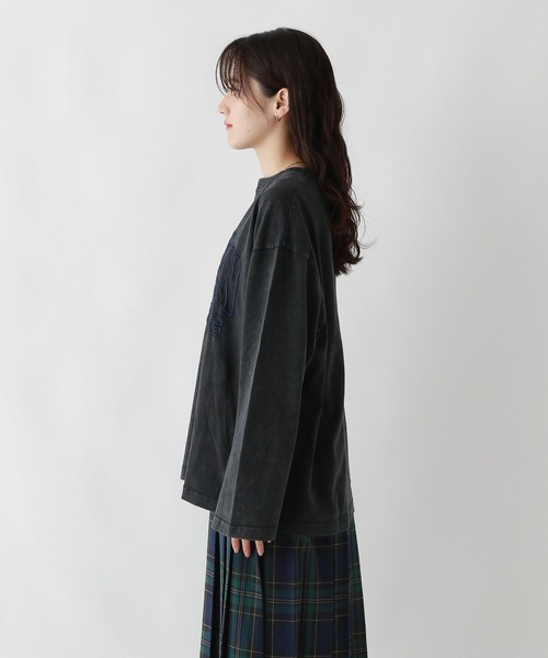 RAGEBLUE(レイジブルー)の「カレッジロゴピグメントルーズロングTシャツ(Tシャツ/カットソー・レディース・ホワイト/レッド/ブラック・FREE)」の17枚目の写真