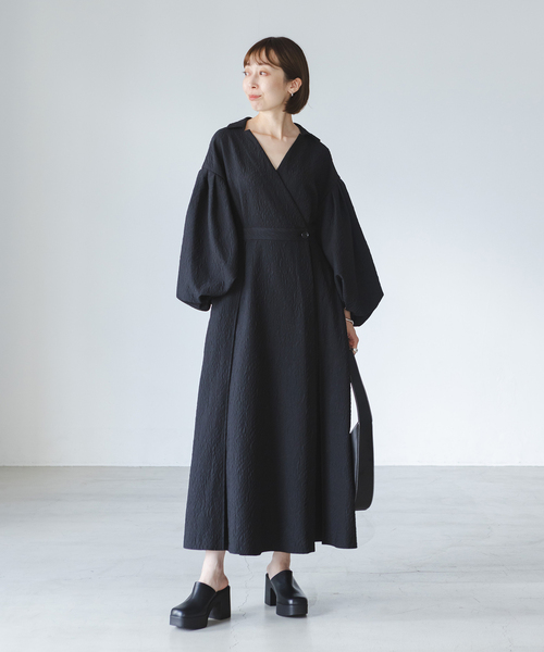 NOBLE✖️ L'AUBE BLANC フクレジャガードワンピース Noble（ノーブル）の「【NOBLE×L'AUBE BLANC】フクレジャガード