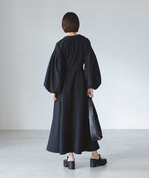ローブブラン　LAUBE BLANC ジャガードワンピース Belted Jacquard Dress – L'AUBE BLANC