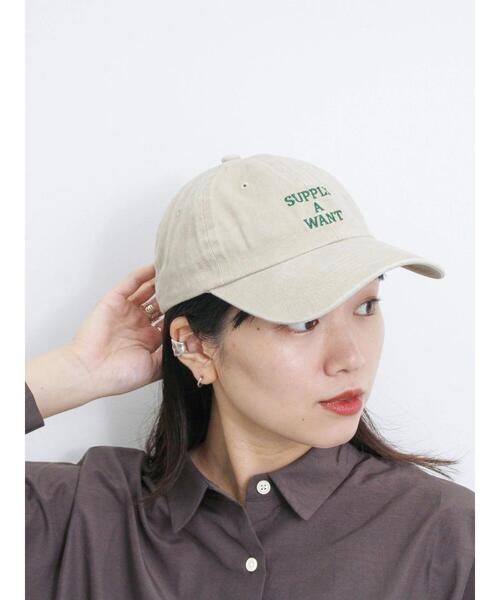 Samansa Mos2 blue（サマンサモスモスブルー）の「ウォッシュドロゴキャップ（ハット・レディース・グリーン/ベージュ/ネイビー・F）」の5枚目の写真