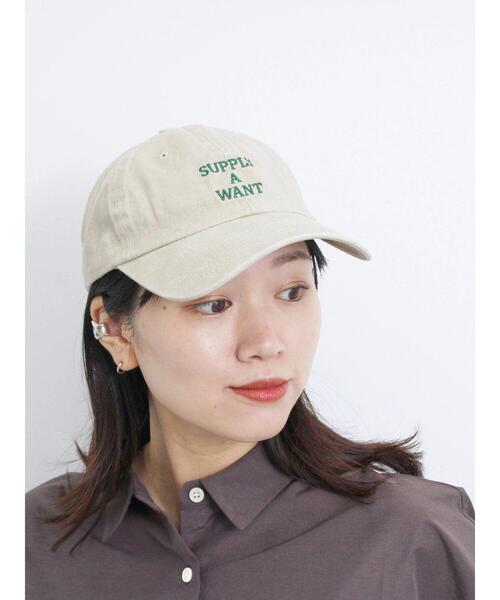 Samansa Mos2 blue（サマンサモスモスブルー）の「ウォッシュドロゴキャップ（ハット・レディース・グリーン/ベージュ/ネイビー・F）」の6枚目の写真