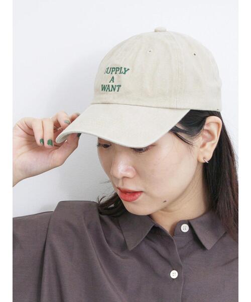 Samansa Mos2 blue（サマンサモスモスブルー）の「ウォッシュドロゴキャップ（ハット・レディース・グリーン/ベージュ/ネイビー・F）」の8枚目の写真