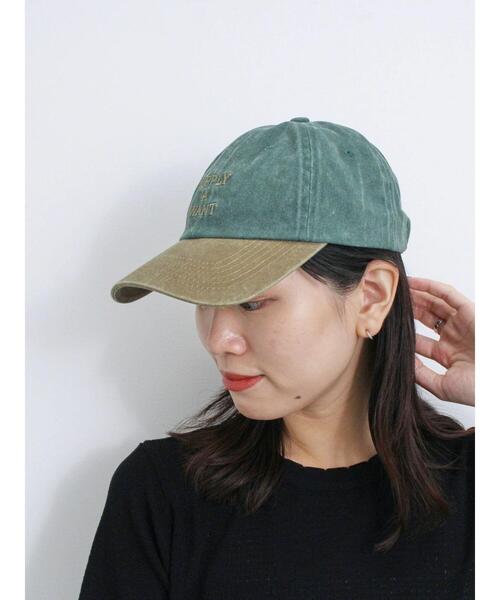Samansa Mos2 blue（サマンサモスモスブルー）の「ウォッシュドロゴキャップ（ハット・レディース・グリーン/ベージュ/ネイビー・F）」の11枚目の写真