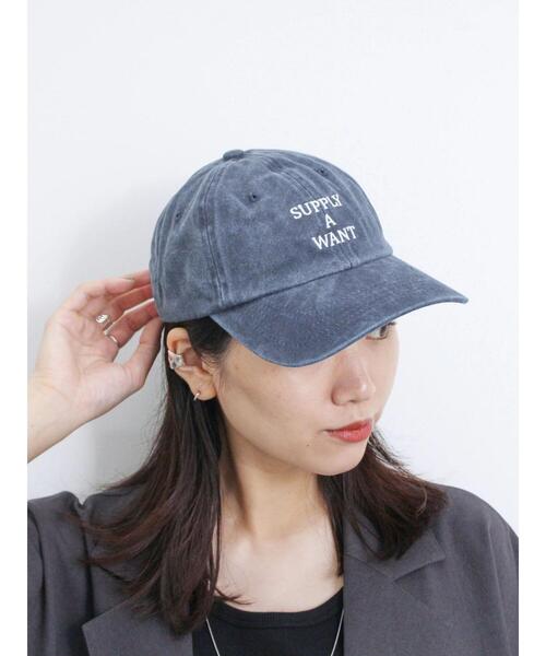 Samansa Mos2 blue（サマンサモスモスブルー）の「ウォッシュドロゴキャップ（ハット・レディース・グリーン/ベージュ/ネイビー・F）」の16枚目の写真