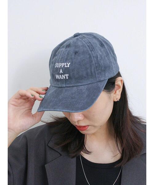 Samansa Mos2 blue（サマンサモスモスブルー）の「ウォッシュドロゴキャップ（ハット・レディース・グリーン/ベージュ/ネイビー・F）」の17枚目の写真