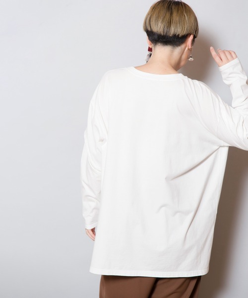 OSMOSIS(オズモーシス)の「2WAYレイヤードスリーブプリントTシャツ(Tシャツ/カットソー・レディース・ホワイト/ブラック/ライトグリーン・ONE SIZE)」の18枚目の写真