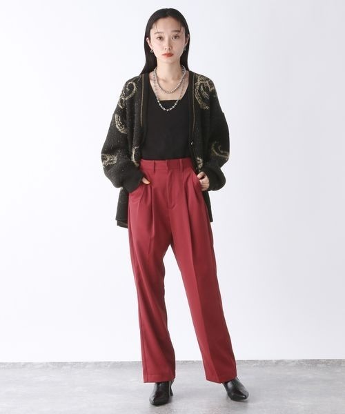 JEANASIS（ジーナシス）の「2タックストレートスラックス/150640（スラックス・レディース・ホワイト/ブラック/ボルドー/イエロー系その他/ブラウン・SMALL/MEDIUM）」の20枚目の写真