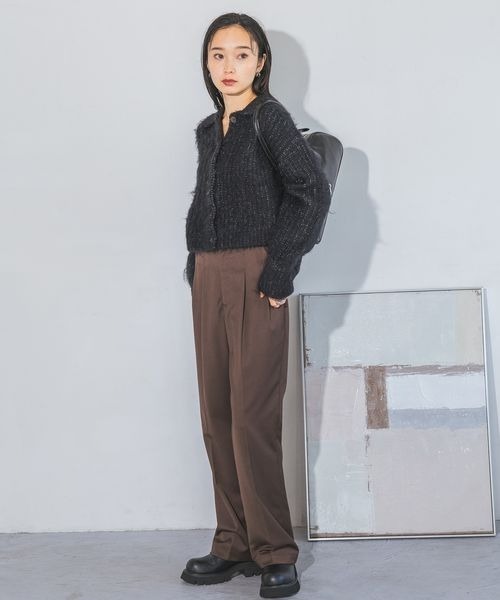 JEANASIS（ジーナシス）の「2タックストレートスラックス/150640（スラックス・レディース・ホワイト/ブラック/ボルドー/イエロー系その他/ブラウン・SMALL/MEDIUM）」の19枚目の写真