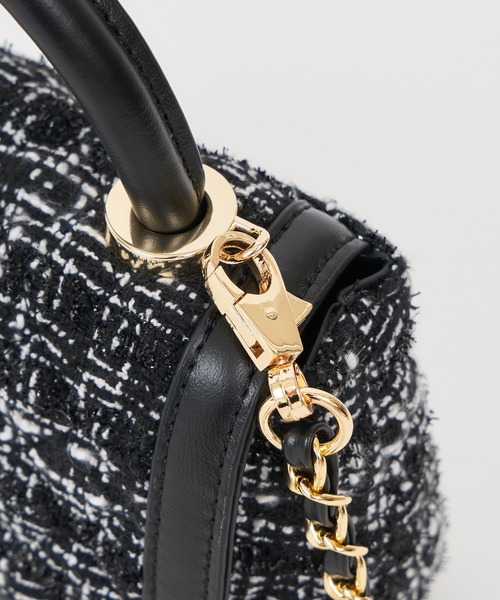 【セール】ツイードキルティングチェーンハンドルBAG（ハンドバッグ）｜ROYAL PARTY（ロイヤルパーティー）