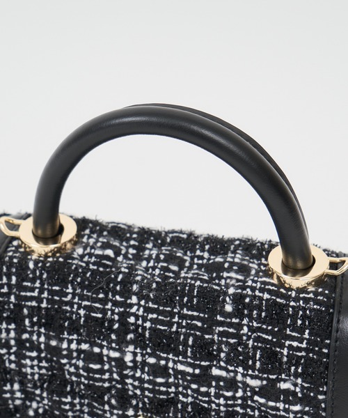 【セール】ツイードキルティングチェーンハンドルBAG（ハンドバッグ）｜ROYAL PARTY（ロイヤルパーティー）