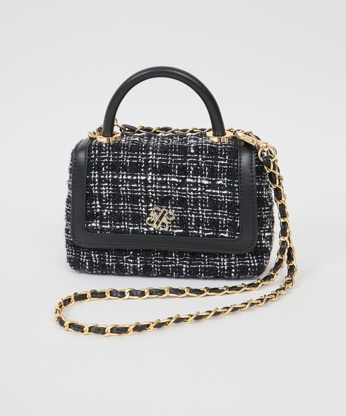 【セール】ツイードキルティングチェーンハンドルBAG（ハンドバッグ）｜ROYAL PARTY（ロイヤルパーティー）