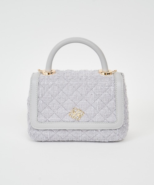 【セール】ツイードキルティングチェーンハンドルBAG（ハンドバッグ）｜ROYAL PARTY（ロイヤルパーティー）