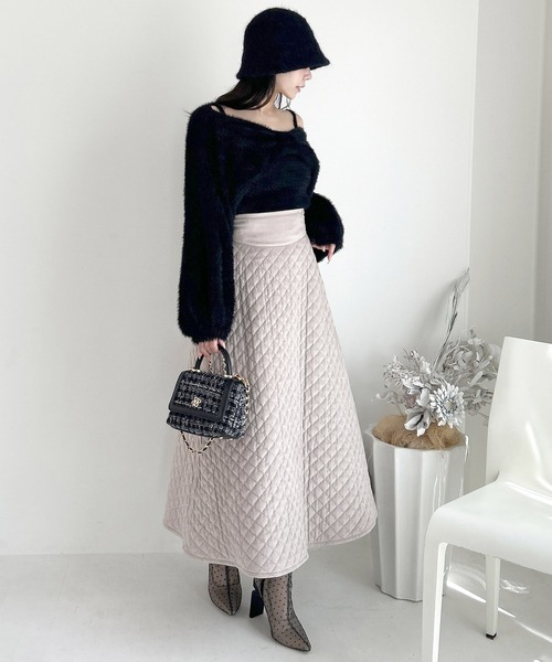 【セール】ツイードキルティングチェーンハンドルBAG（ハンドバッグ）｜ROYAL PARTY（ロイヤルパーティー）