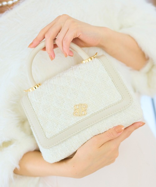 【セール】ツイードキルティングチェーンハンドルBAG（ハンドバッグ）｜ROYAL PARTY（ロイヤルパーティー）