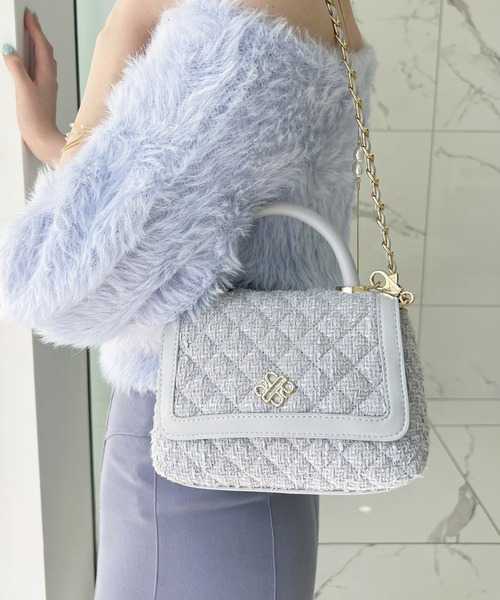 【セール】ツイードキルティングチェーンハンドルBAG（ハンドバッグ）｜ROYAL PARTY（ロイヤルパーティー）