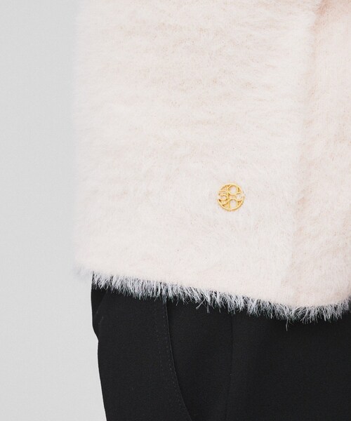 cloenc（クロエンス）の「◆【春セール／手洗い可】ハーフスリーブ シャギーニットプルオーバー（ニット/セーター・レディース・ピンク/チャコールグレー/ブラック・02）」の9枚目の写真