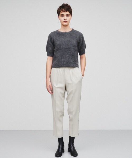 cloenc（クロエンス）の「◆【春セール／手洗い可】ハーフスリーブ シャギーニットプルオーバー（ニット/セーター・レディース・ピンク/チャコールグレー/ブラック・02）」の10枚目の写真