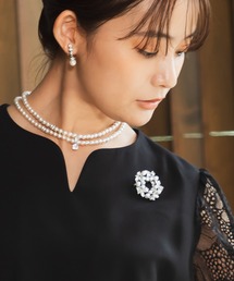 form forma（フォルムフォルマ）の「キラキラ サークルブローチ/パーティー/お呼ばれ/結婚式（ブローチ/コサージュ）」