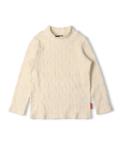 Moujonjon（ムージョンジョン）の「ハイネックTシャツ（Tシャツ/カットソー・キッズ・グレー/オフホワイト/ブラック・110/100/90/80/140/130/120）」の2枚目の写真