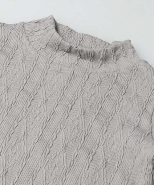 Moujonjon（ムージョンジョン）の「ハイネックTシャツ（Tシャツ/カットソー・キッズ・グレー/オフホワイト/ブラック・110/100/90/80/140/130/120）」の5枚目の写真