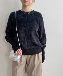 カラーフェザーニットトップス