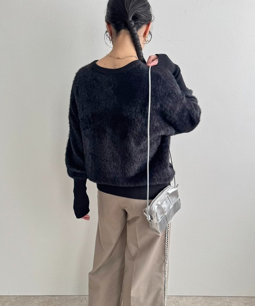 LHELBIE（レルビエ）の「カラーフェザーニットトップス（ニット/セーター・レディース・オレンジ/ブルー/ブラック/イエロー系その他/イエロー・M）」の18枚目の写真