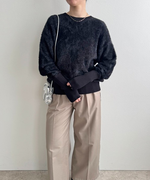 LHELBIE（レルビエ）の「カラーフェザーニットトップス（ニット/セーター・レディース・オレンジ/ブルー/ブラック/イエロー系その他/イエロー・M）」の19枚目の写真