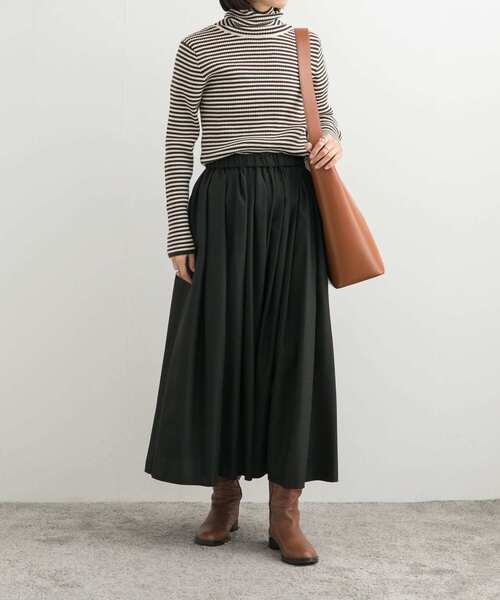 URBAN RESEARCH DOORS(アーバンリサーチドアーズ)の「タックギャザーボリュームスカート(スカート・レディース・チェック/ブラック・MEDIUM)」の8枚目の写真