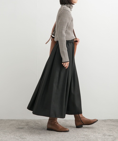 URBAN RESEARCH DOORS(アーバンリサーチドアーズ)の「タックギャザーボリュームスカート(スカート・レディース・チェック/ブラック・MEDIUM)」の9枚目の写真