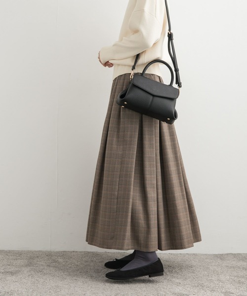 URBAN RESEARCH DOORS(アーバンリサーチドアーズ)の「タックギャザーボリュームスカート(スカート・レディース・チェック/ブラック・MEDIUM)」の11枚目の写真