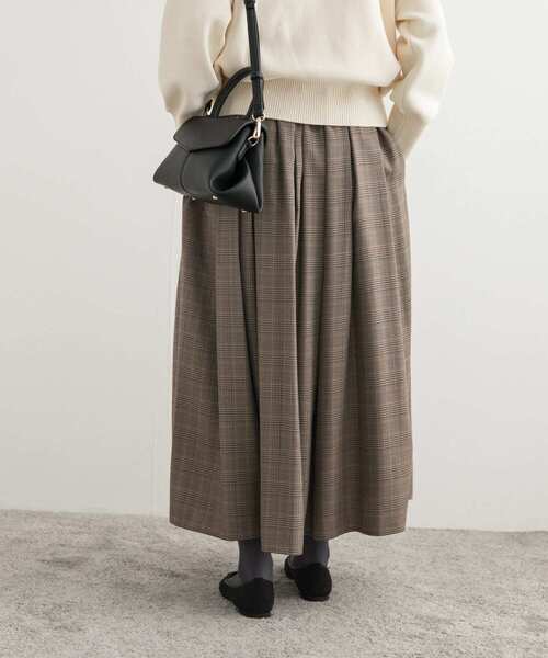 URBAN RESEARCH DOORS(アーバンリサーチドアーズ)の「タックギャザーボリュームスカート(スカート・レディース・チェック/ブラック・MEDIUM)」の12枚目の写真